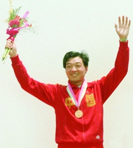 <br>          　　　　1984年洛杉矶奥运会上，许海峰获男子自选手枪项目冠军。 资料照片<br><br>        
